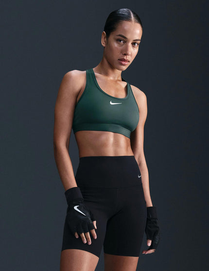 Nike Swoosh Medium Support Bra - Vintage Green/Whiteimages1- The Sports Edit