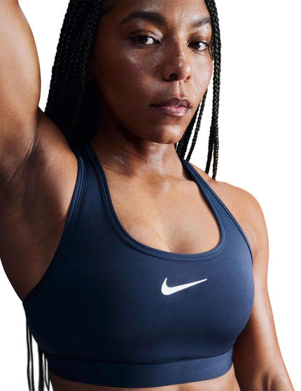 Nike Swoosh Medium Support Bra - Armoury Navy/Whiteimages3- The Sports Edit