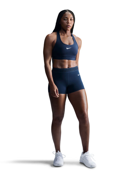Nike Swoosh Medium Support Bra - Armoury Navy/Whiteimages4- The Sports Edit