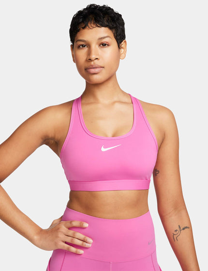 Nike Swoosh Medium Support Bra - Playful Pink/Whiteimages1- The Sports Edit