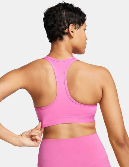 Nike Swoosh Medium Support Bra - Playful Pink/Whiteimages2- The Sports Edit