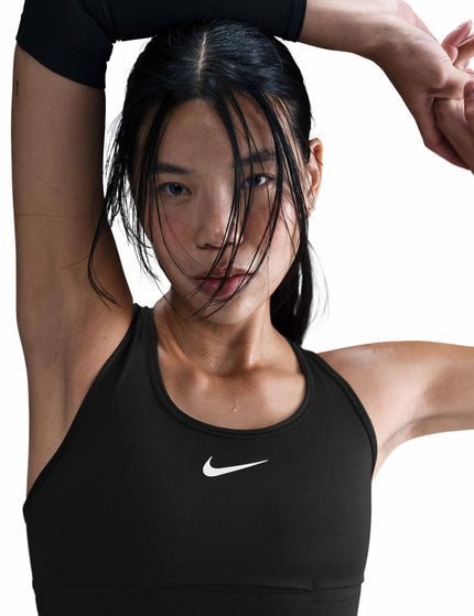 Nike Swoosh Pocket Medium-Support Sports Bra - Black/Whiteimages4- The Sports Edit