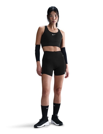 Nike Swoosh Pocket Medium-Support Sports Bra - Black/Whiteimages7- The Sports Edit