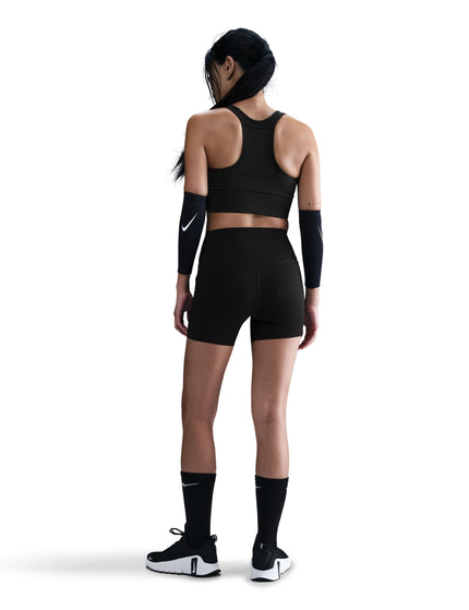 Nike Swoosh Pocket Medium-Support Sports Bra - Black/Whiteimages8- The Sports Edit