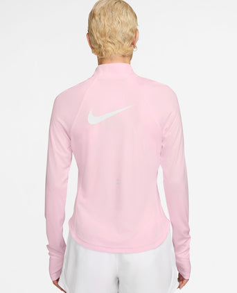 Tempo Swoosh Run Dri-FIT 1/4-Zip Top - Pink Foam/White