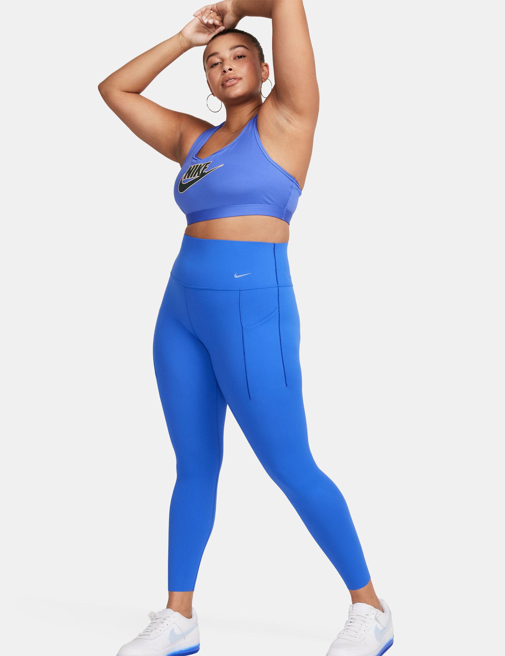 Nike Capri Pants Womens M Medium 8-10 Black Blue Cropped