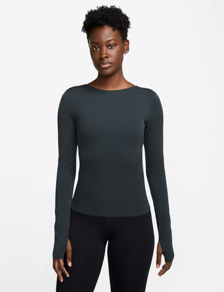 Zenvy Dri-FIT Long-Sleeve Top - Seaweed/White