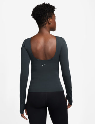 Zenvy Dri-FIT Long-Sleeve Top - Seaweed/White
