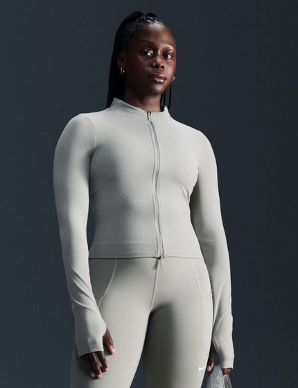 Nike Zenvy Full-Zip Long-Sleeve Top - Light Army/Whiteimages1- The Sports Edit