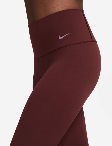 Nike Zenvy High Waisted Leggings - Burgundy Crush/Blackimages3- The Sports Edit