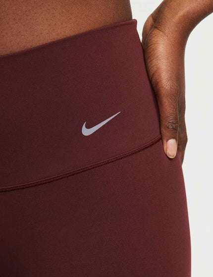 Nike Zenvy High Waisted Leggings - Burgundy Crush/Blackimages4- The Sports Edit