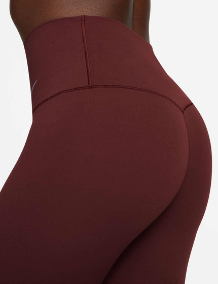 Nike Zenvy High Waisted Leggings - Burgundy Crush/Blackimages5- The Sports Edit
