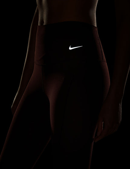 Nike Zenvy High Waisted Leggings - Burgundy Crush/Blackimages7- The Sports Edit