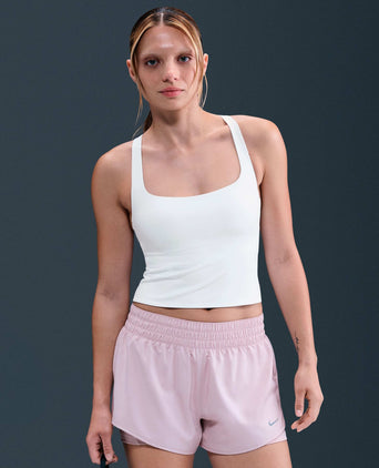 Zenvy Light Support Sports Bra Tank - White/Cool Grey