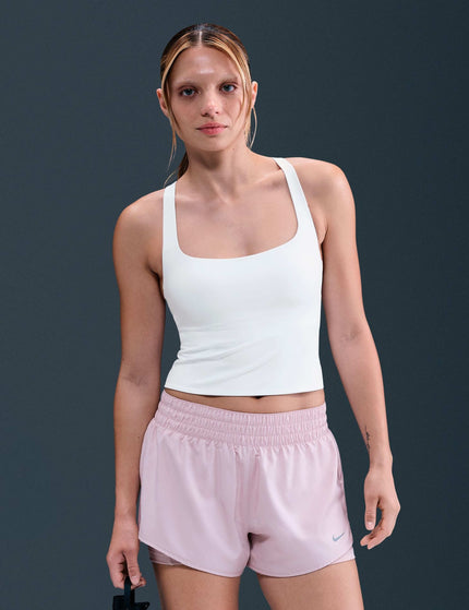 Zenvy Light Support Sports Bra Tank - White/Cool Grey