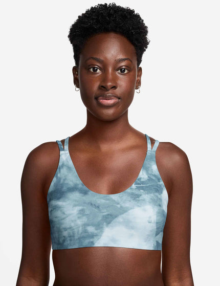 Nike Zenvy Light Support Printed Sports Bra - Smokey Blue/Whiteimages1- The Sports Edit