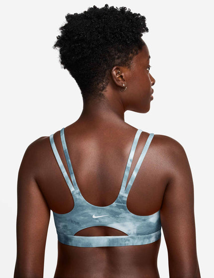 Nike Zenvy Light Support Printed Sports Bra - Smokey Blue/Whiteimages2- The Sports Edit