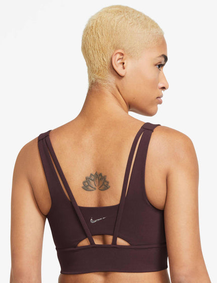 Nike Zenvy Longline Bra - Burgundy Crush/Sailimages2- The Sports Edit