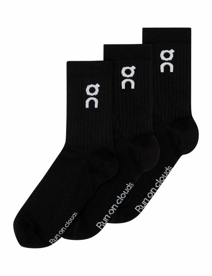 ON Running Logo Sock High 3P - Blackimages1- The Sports Edit
