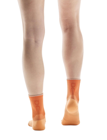 ON Running Performance Run Sock Mid - Tangerine/Flameimages4- The Sports Edit