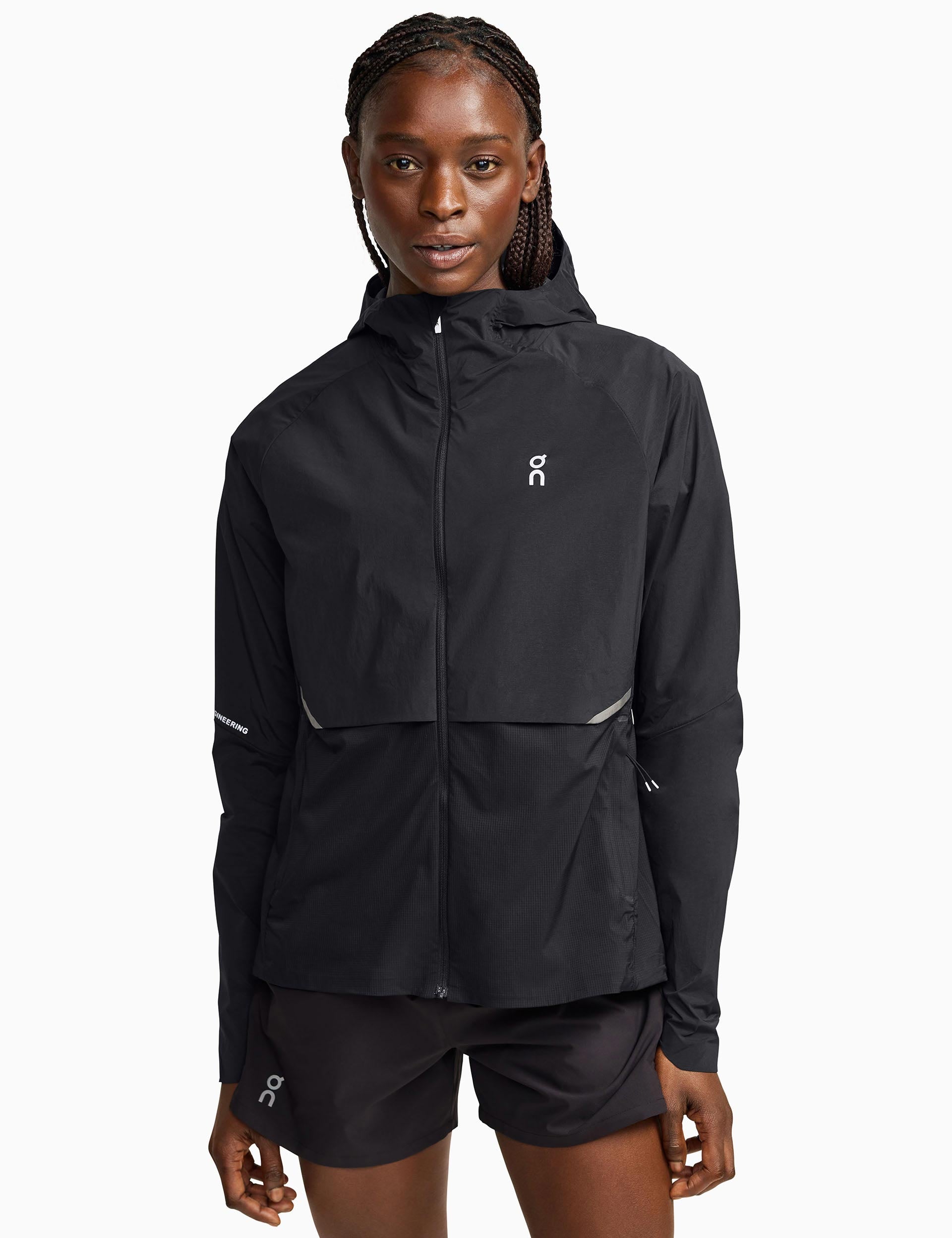 Core Jacket On Running | Core Jacket - Black | The Sports Edit