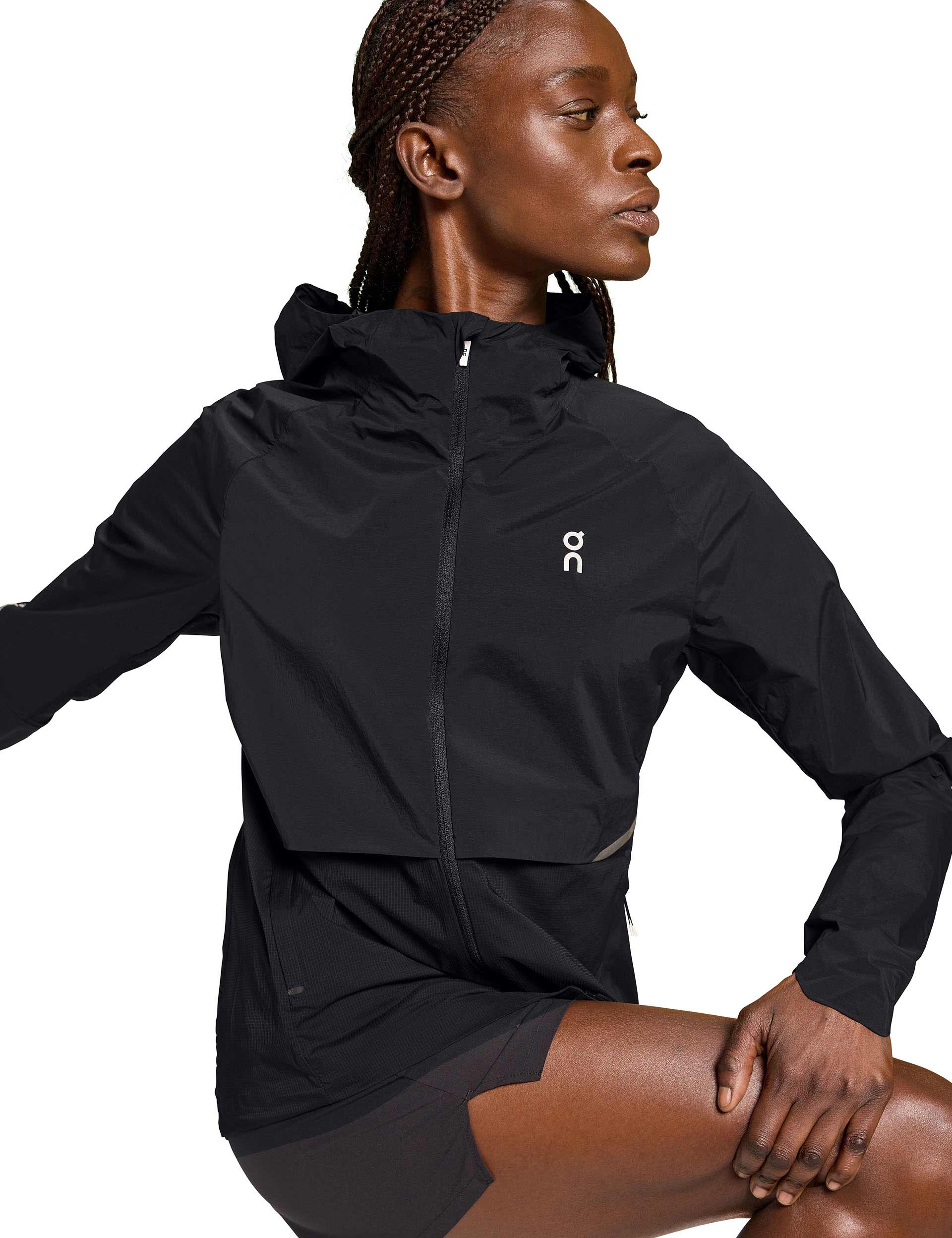 Core Jacket On Running | Core Jacket - Black | The Sports Edit