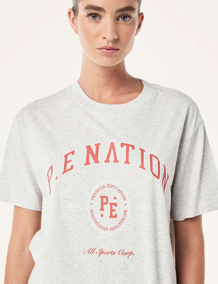 PE Nation Liberation Tee - Light Grey Marleimages2- The Sports Edit