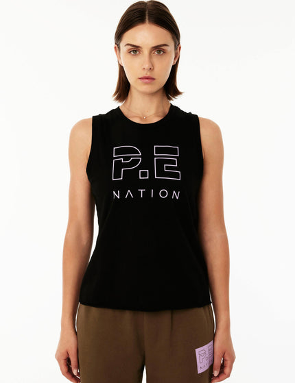 PE Nation Shuffle Tank - Blackimages1- The Sports Edit