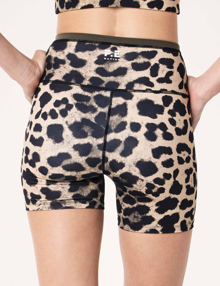 PE Nation Stellar 5" Bike Short - Leopardimages2- The Sports Edit