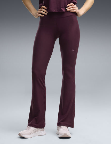 PUMA Cloudspun High Waisted Flared Tights - Ruby Noirimages1- The Sports Edit