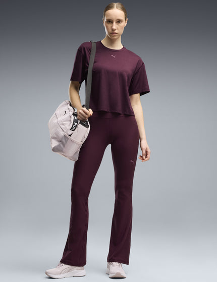 PUMA Cloudspun High Waisted Flared Tights - Ruby Noirimages3- The Sports Edit