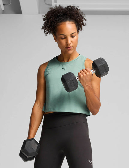 PUMA Cloudspun Sleeveless Tank - Green Moon Heatherimages1- The Sports Edit