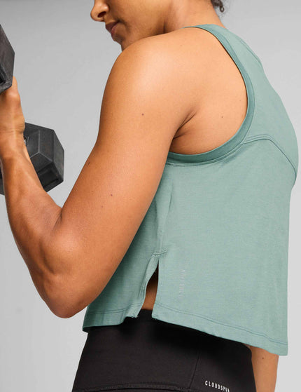 PUMA Cloudspun Sleeveless Tank - Green Moon Heatherimages4- The Sports Edit