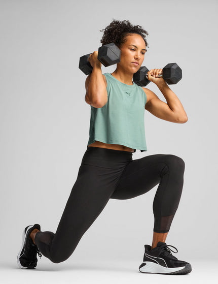 PUMA Cloudspun Sleeveless Tank - Green Moon Heatherimages5- The Sports Edit
