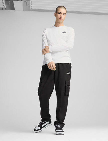 PUMA Essentials No. 1 Logo Woven Cargo Pants - Puma Blackimages3- The Sports Edit