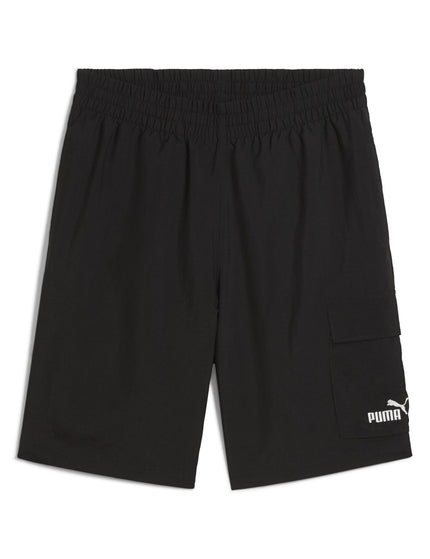 PUMA Essentials No.1 Logo Woven Cargo 9" Shorts - Puma Blackimages4- The Sports Edit