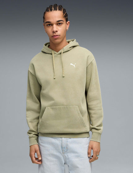 PUMA Essentials Elevated Relaxed Wash Hoodie - Lux Armyimages1- The Sports Edit