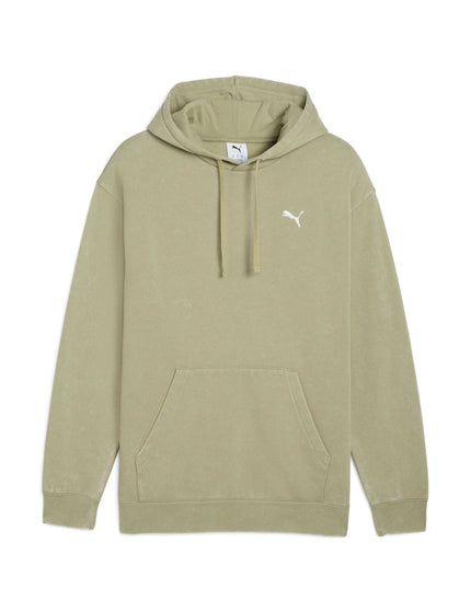 PUMA Essentials Elevated Relaxed Wash Hoodie - Lux Armyimages4- The Sports Edit