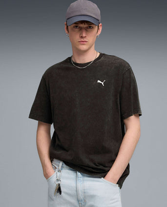 Essentials Elevated Relaxed Wash Tee - Puma Black
