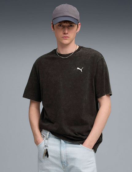 PUMA Essentials Elevated Relaxed Wash Tee - Puma Blackimages1- The Sports Edit