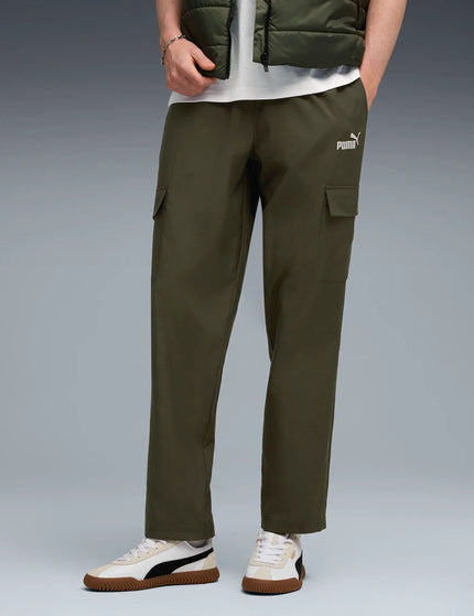 PUMA Essentials No. 1 Logo Woven Cargo Pants - Dark Oliveimages1- The Sports Edit