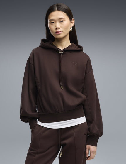 PUMA HER Relaxed Fleece Hoodie - Chocolate Fondueimages1- The Sports Edit