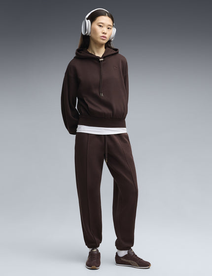 PUMA HER Relaxed Fleece Hoodie - Chocolate Fondueimages3- The Sports Edit