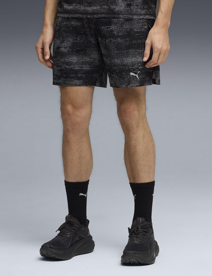 PUMA Velocity All Over Print 7" Running Shorts - Puma Blackimages1- The Sports Edit
