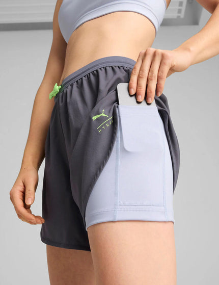 PUMA Puma x Hyrox Ultraweave 2-in-1 Shorts - Galactic Greyimages3- The Sports Edit