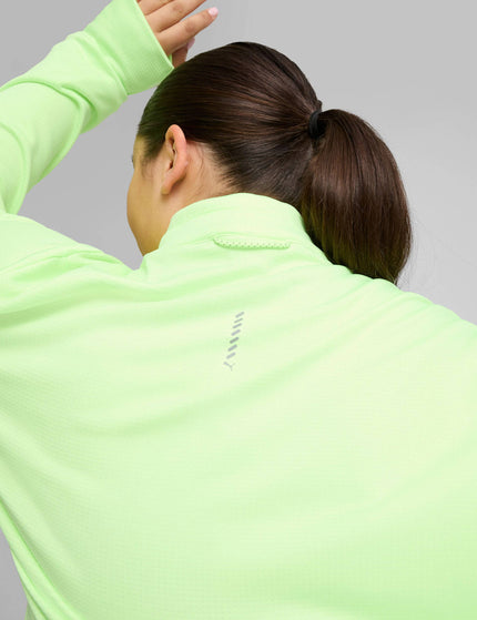 PUMA RUN Grid Fleece Half-Zip Top - Fizzy Appleimages3- The Sports Edit