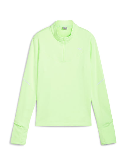 PUMA RUN Grid Fleece Half-Zip Top - Fizzy Appleimages8- The Sports Edit