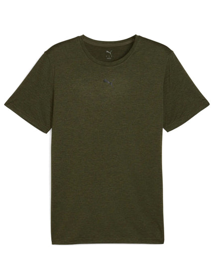 PUMA TAD Essentials Heather Cat Tee - Dark Olive Heatherimages4- The Sports Edit