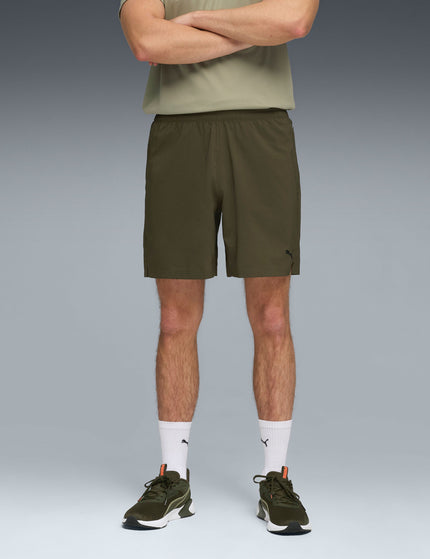 PUMA TAD Foundations 7" Woven Short W/Zip Pockets - Dark Oliveimages1- The Sports Edit