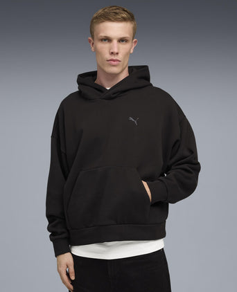 Wardrobe Essentials Boxy Fleece Hoodie - Puma Black